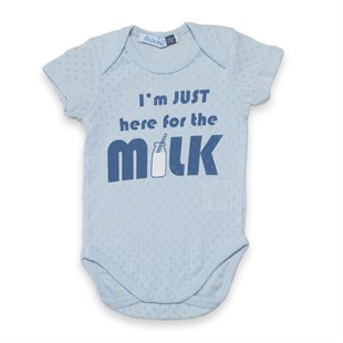 Bebessi I'M Just Here For The Milk Baskılı Bebek Badi