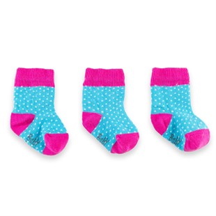 Cool Smart Küçük Puanlı İki Renkli 3'Lü Kız Bebek Çorap
